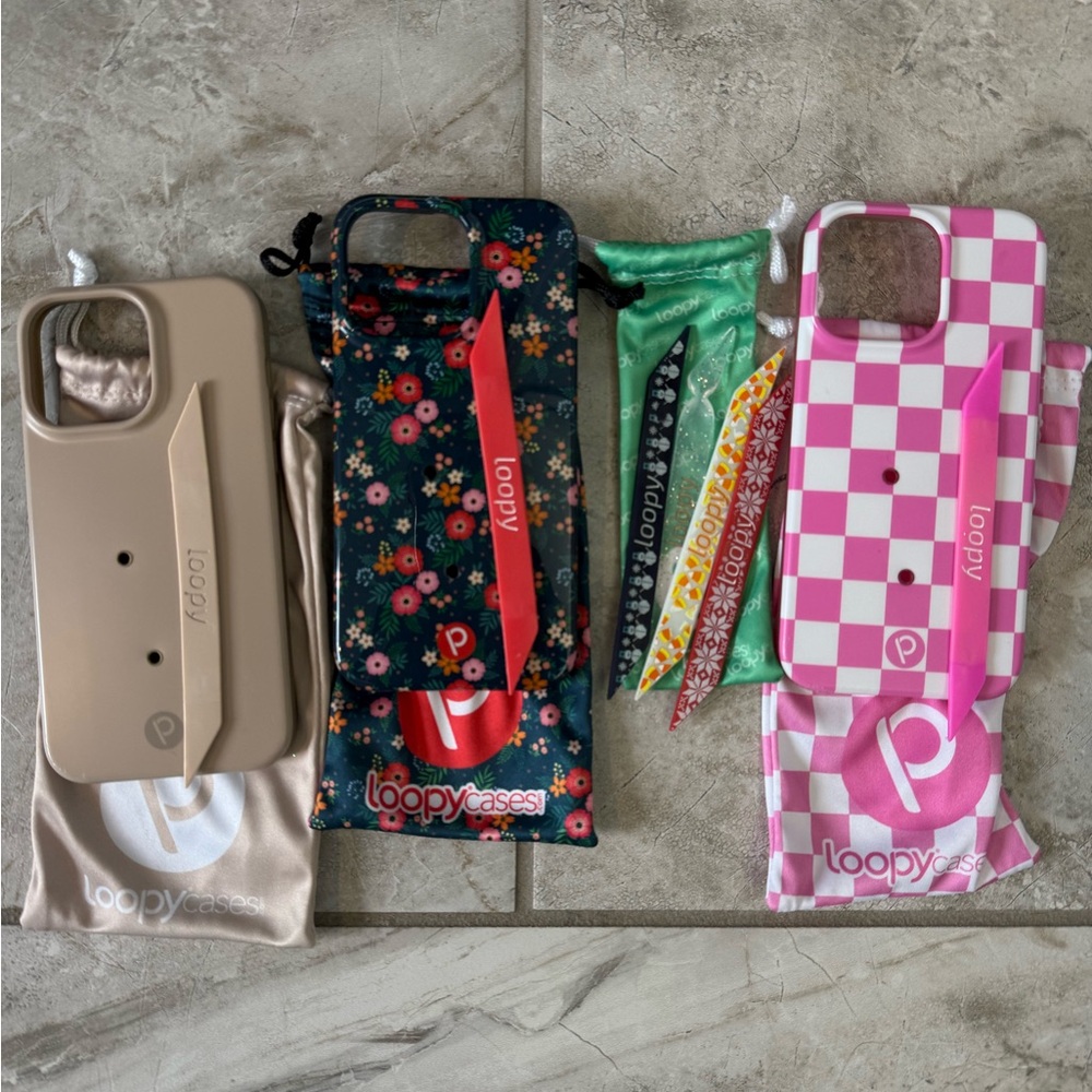 iPhone 14 max pro Loopy cases and extra loops.